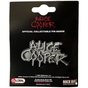 Alice Cooper - Dripping Logo Silver - Значка