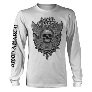 Amon Amarth - Grey Skull - White - Дълъг ръкав