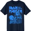 Iron Maiden – 50 Life After Death Flames Blue Navy – Тениска