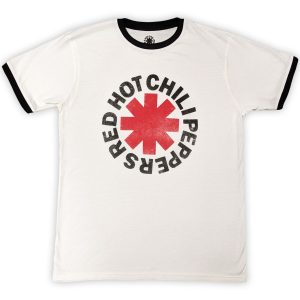 Red Hot Chili Peppers - Logo Ringer (White) - Тениска