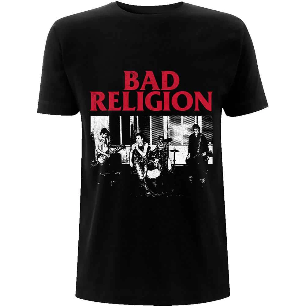 Bad Religion Unisex T-Shirt - Live 1980 (Black) - Тениска