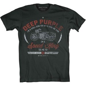 Deep Purple Unisex T-Shirt: Speed King (Black) - Тениска