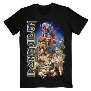 Iron Maiden Unisex T-Shirt: Somewhere Back in Time (Black) - Тениска