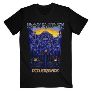 Iron Maiden Unisex T-Shirt: Dark Ink - Powerslave (Black) - Тениска