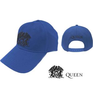 Queen Unisex Baseball Cap - Black Classic Crest (Blue) - Шапка