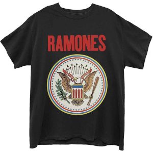 Ramones Unisex T-Shirt: Full Colour Seal (Black) - Тениска
