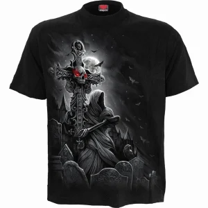 Spiral Unisex T-Shirt: Grave Walker (Black) (Back Print) - Тениска