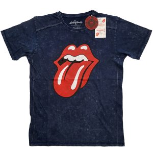 The Rolling Stones Unisex T-Shirt: Classic Tongue (Navy)