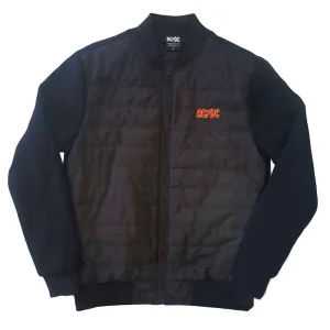 AC/DC - Unisex Quilted Jacket - Logo (Black) - Капитонирано яке/бомбър