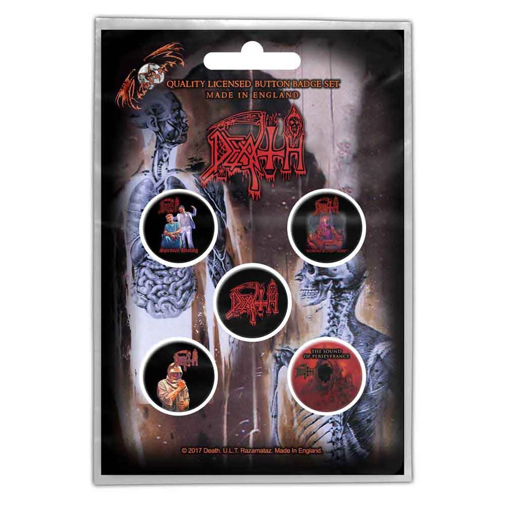 Death - Button Badge Pack - Albums - Комплект значки