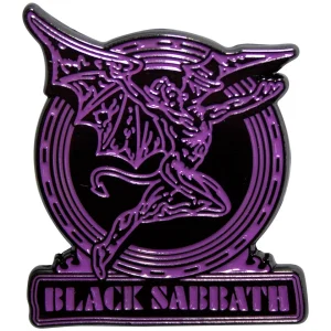 Black Sabbath - Pin Badge - Text Logo & Daemon - PURPLE - Значка