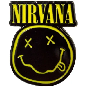 Nirvana - Pin Badge - Logo & Happy Face - Cut-Out - Значка