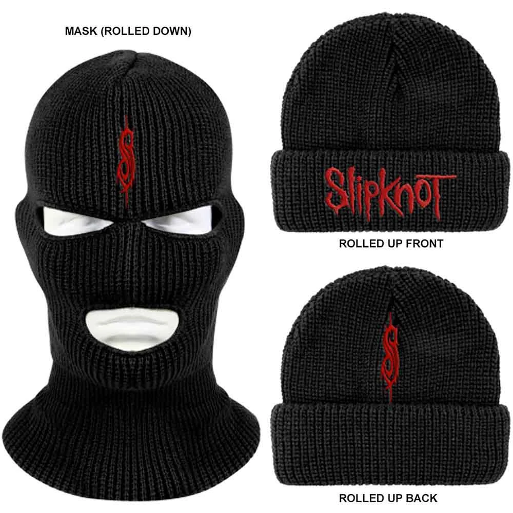 Slipknot - Unisex Mask/Beanie Hat - Logo (Black) - Маска/Шапка