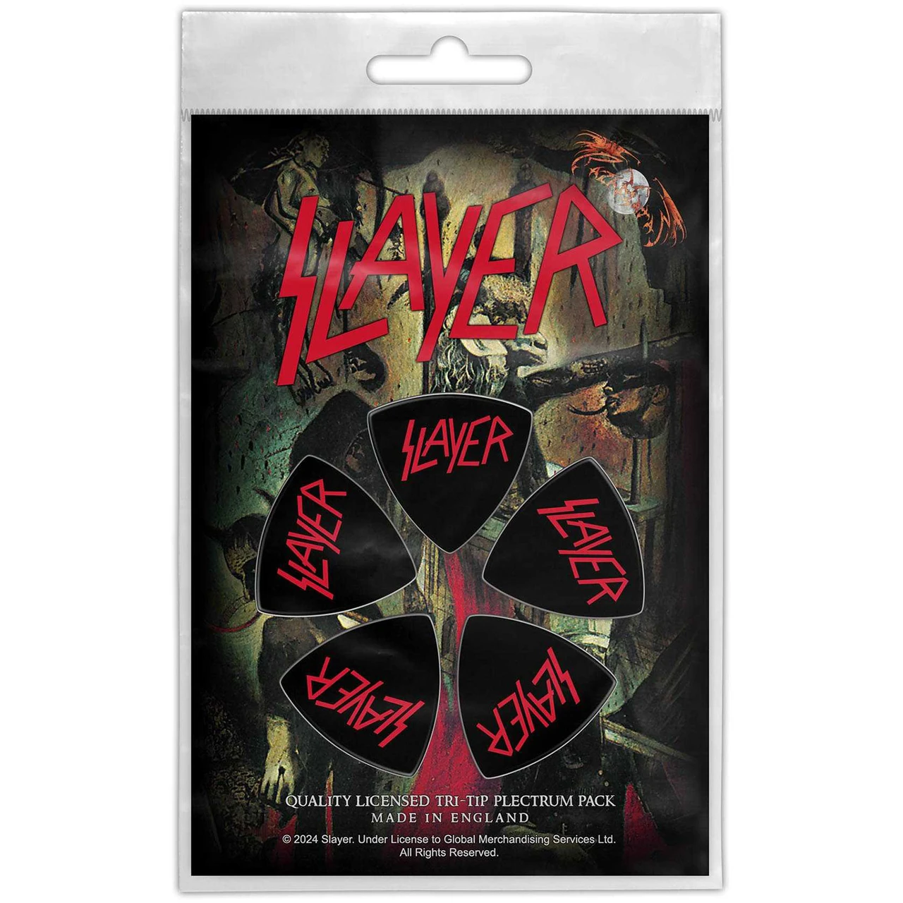 Slayer - Tri-Tip Plectrum Pack - Logo - Комплект перца