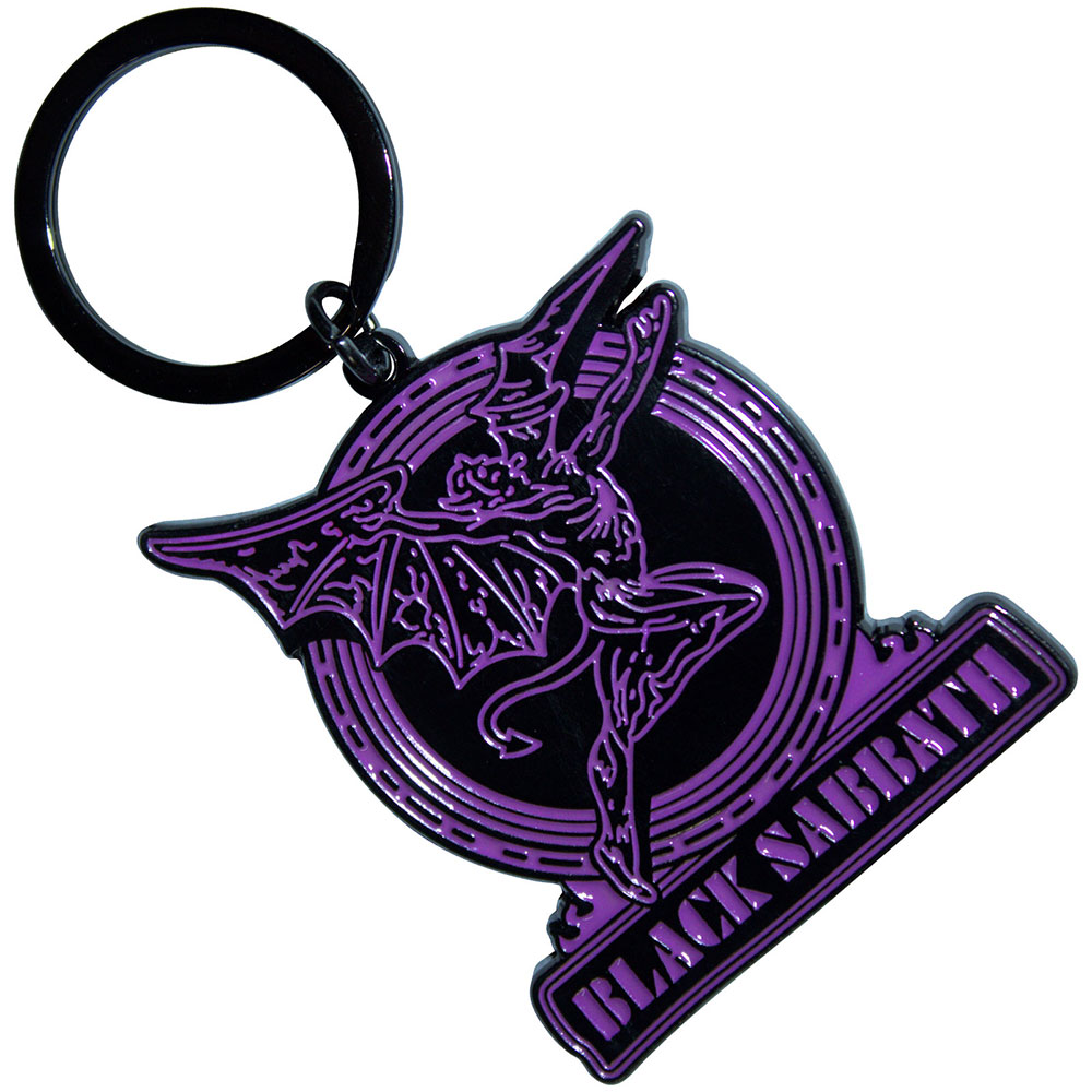 Black Sabbath - Purple Text Logo & Daemon - Ключодържател