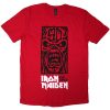 Iron Maiden – Est. 1975 Stamp Logo Black - (Red) - Тениска