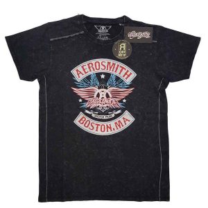 Aerosmith - Boston Pride (Black Premium Wash Collection) - Тениска