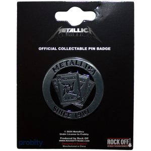Metallica - Pin Badge - Anniversary Playing Cards - Значка