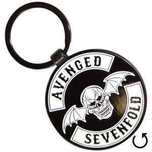 Avenged Sevenfold Keychain: Deathbat Crest (Double Sided) - Ключодържател