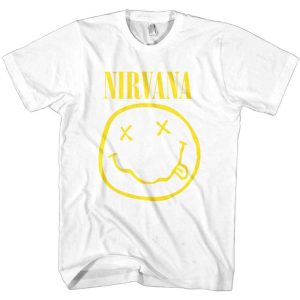 Nirvana Kids T-Shirt: Yellow Happy Face (White) - Детска тениска